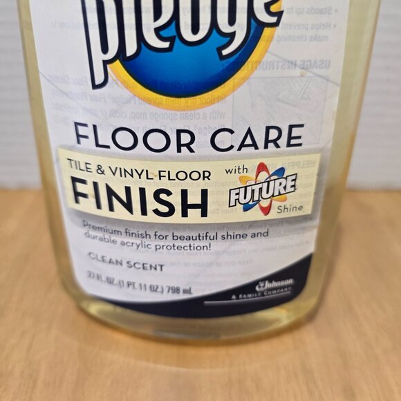 Pledge Floor Care Finish with Future Shine Tile and Vinyl Floors 27 fl oz NEW - Picture 2 of 4